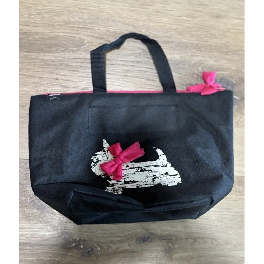 Insulated Lunch Bag With Scottie Dog Print With Handles Leenie Scottish